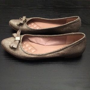 Gold/Silver Vince Camuto glitter flats.